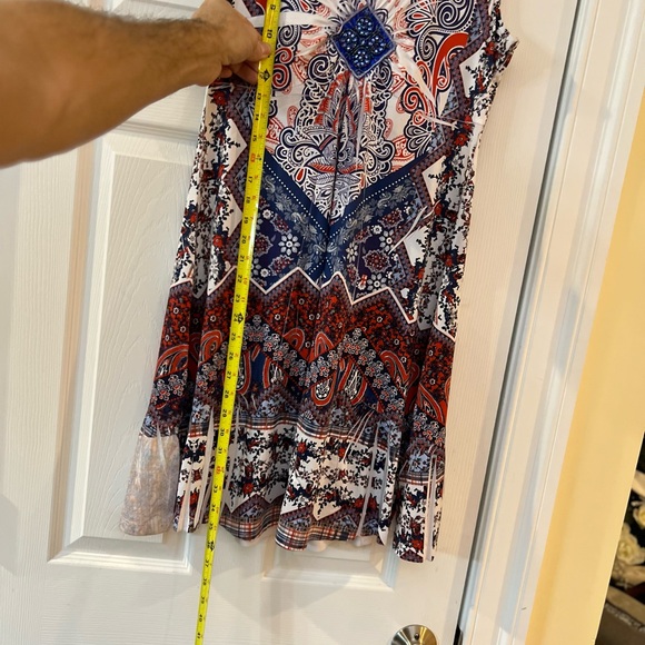 Ladies Size Small Apt. 9 Red and Blue Paisley Mini Dress GUC - Picture 5 of 7
